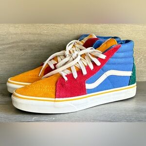 Vans Sk8-Hi 'Primary Block' Boys Size 6.5 = Men’s 6.5 = Women’s 8